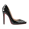120mm Red Bottom High Heels Party Prom Stiletto Rivets Shoes