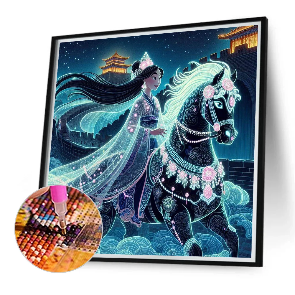 Diamond Painting - Full Round Drill - Princess Mulan(Canvas|40*40cm)