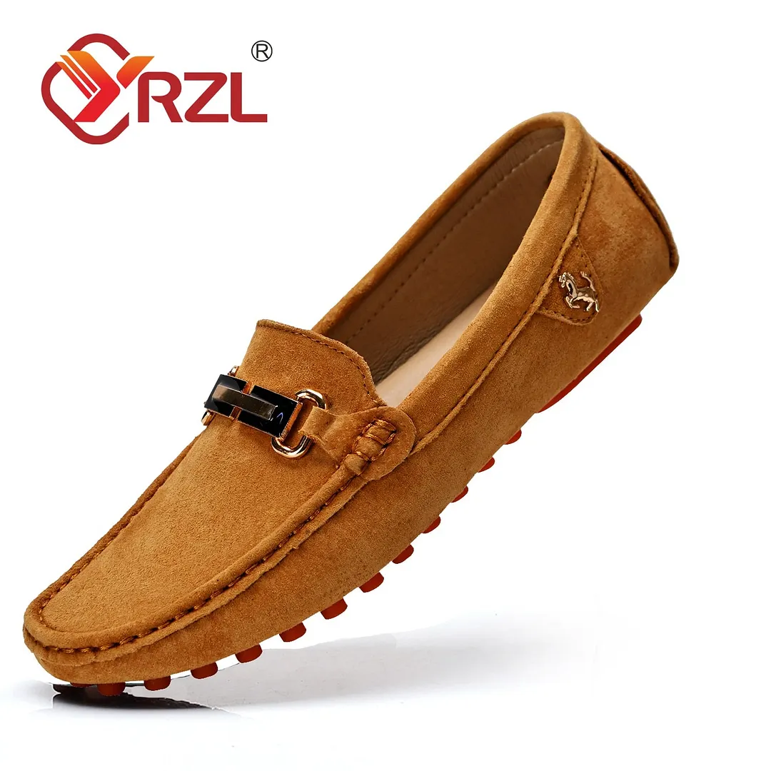 YRZL Loafers Big Size 48 Men Shoes Soft Driving Moccasins High Quality Flats Casual Leather Shoes Men Slip-on Loafers for Men