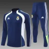 Real Madrid 25-26 1/4 Zip Tracksuit Royal Blue Retro Version Chandal