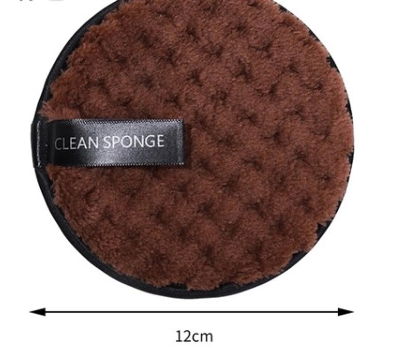 Classic Style Solid Color Superfine Fiber Facial Cleaning Puff 1 Piece