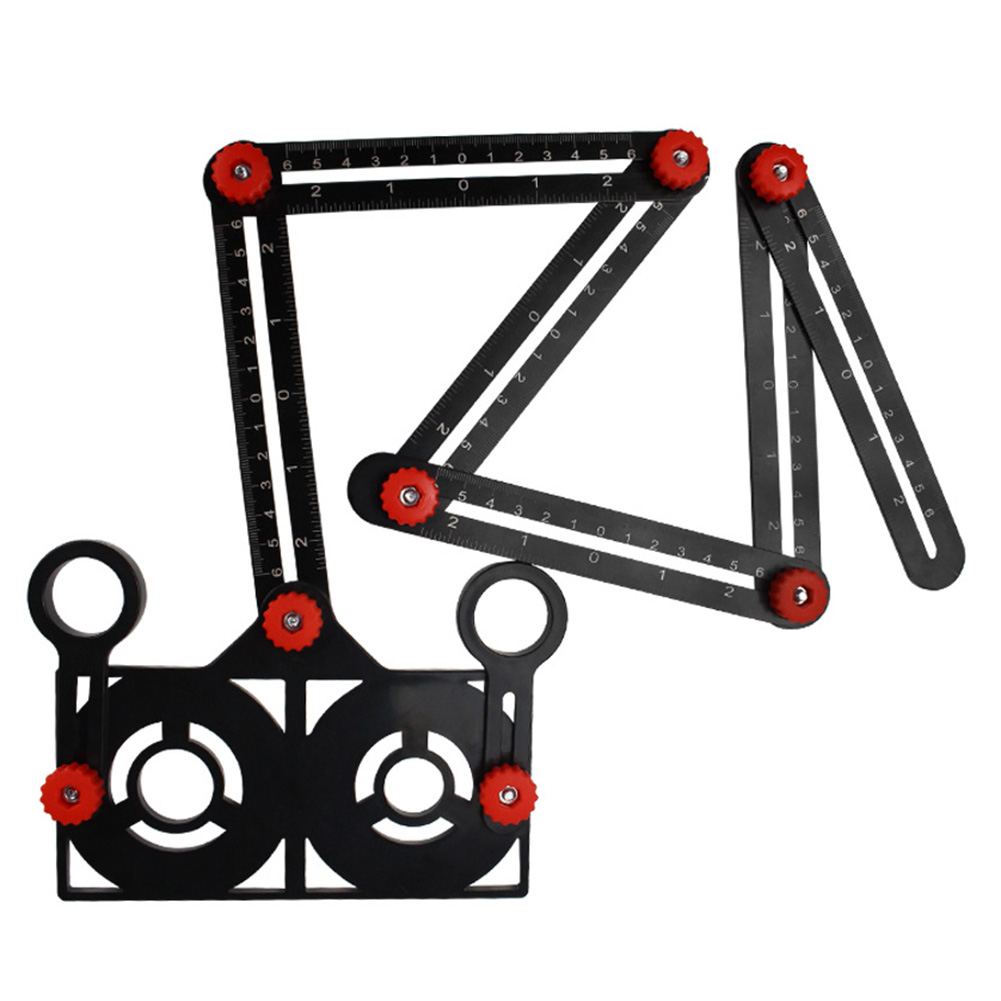 

6-sided Multi Angle Measuring Ruler Protractors Floor Tile Hole Locator, 501 Original
