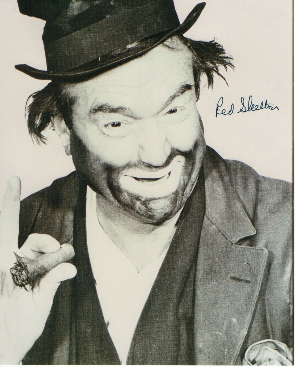 Red Skelton Signed Autographed 8X10 Photo Poster painting Vintage B/W Clown PSA P94528