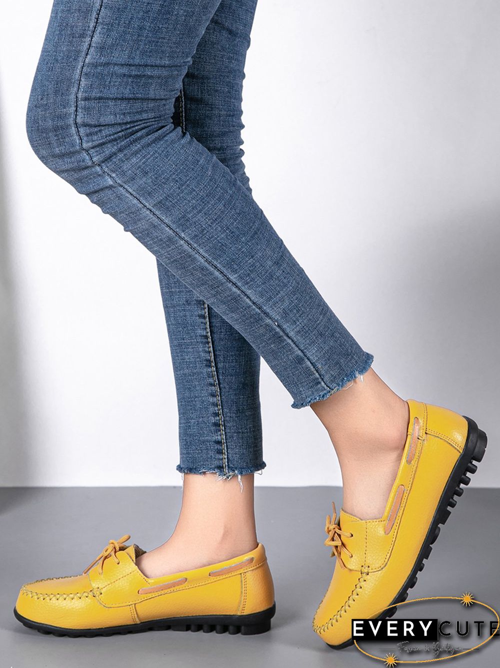 Retro Casual Simple Lace-up Flat Shoes