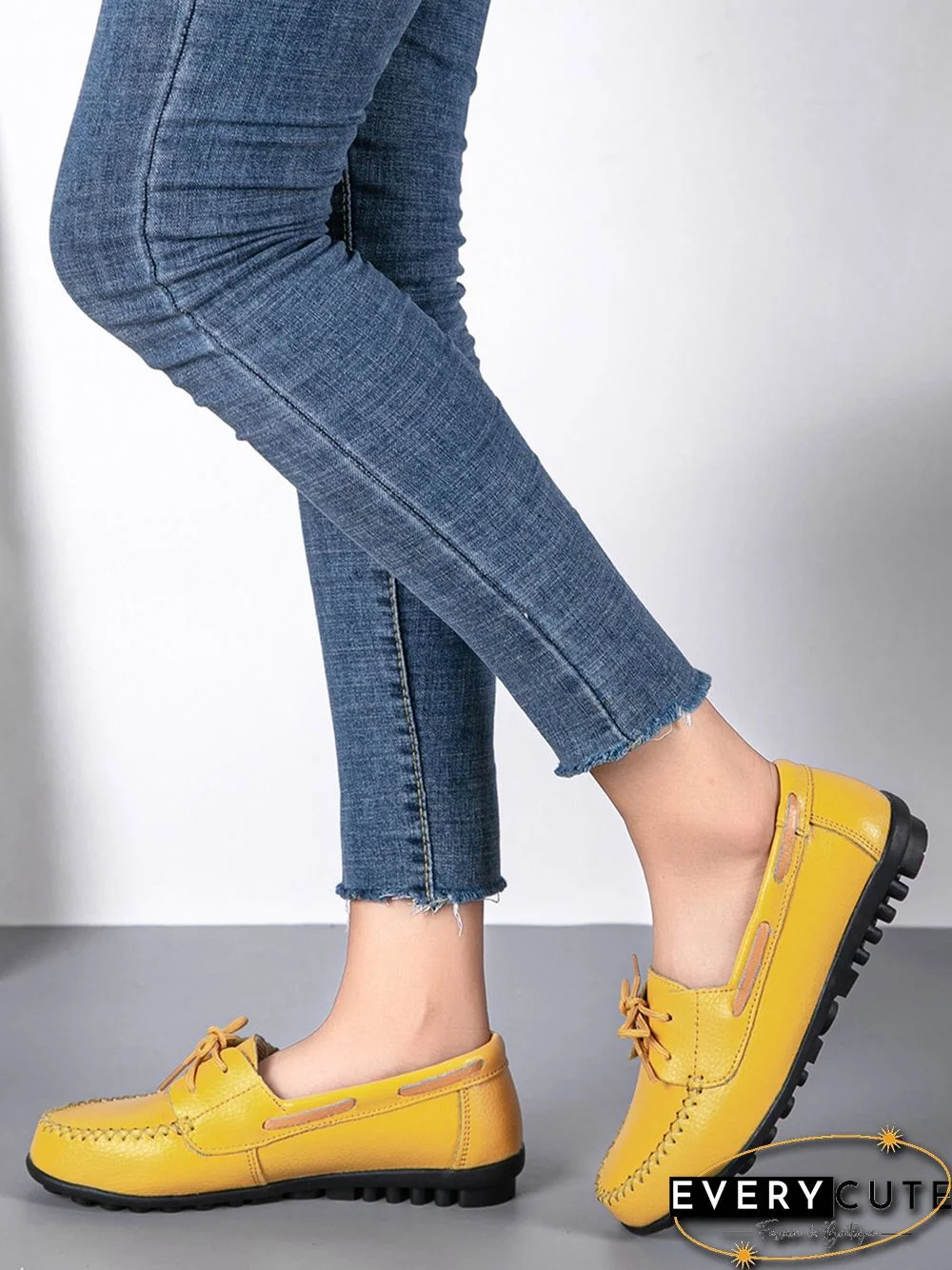 Retro Casual Simple Lace-up Flat Shoes
