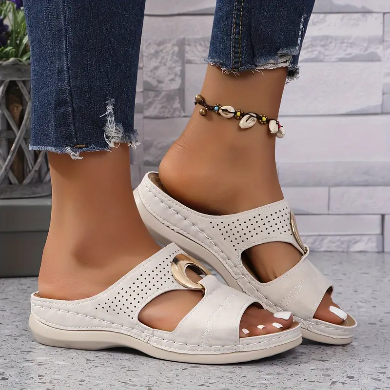 Women's Casual Breathable Slip On Orthopaedic Platform Sandals