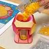 Diamond Painting Organizer Funnel Fit Round Containers Portable Drill Funnel 2.56x1.97in for DIY Craft Easy Transfer Tools (Red Gold)