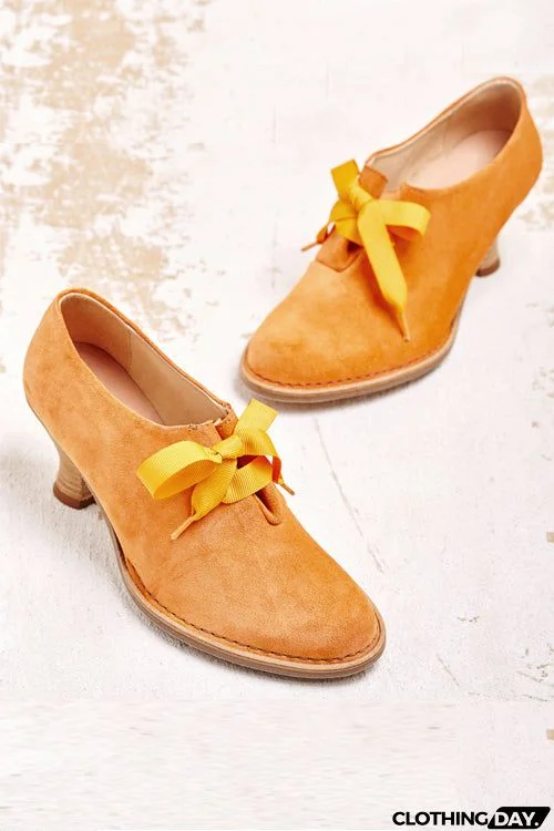 Suede Lace Up Pumps