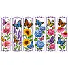 14CT 2 Strands Cross Stitching Bookmark Kit 6PCS Single-Sided Stamped Embroidery Page Marker Set Vintage Stamped Cross Stitch Page Charm for Teachers Bookworms Women Readers (Butterfly Blooms) tapestrymarket