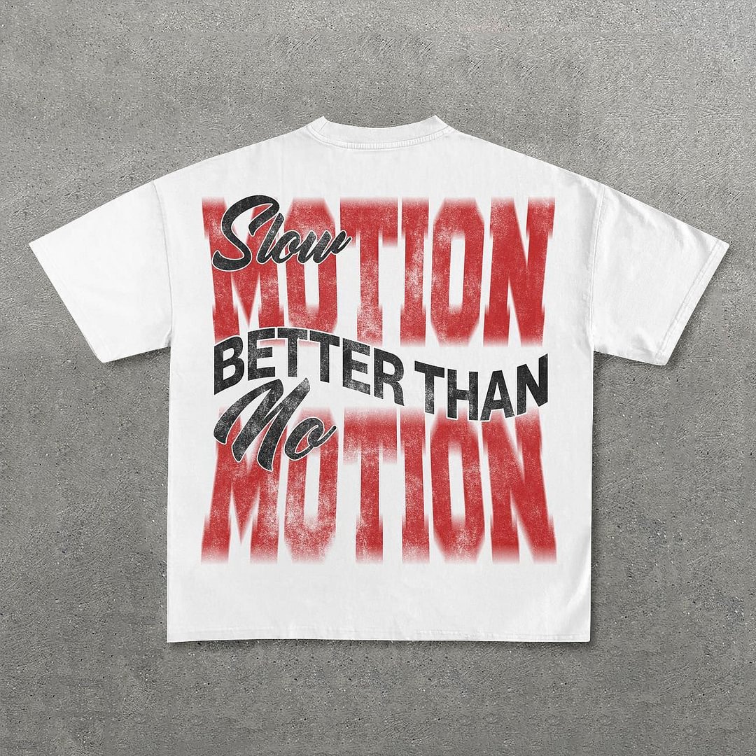 Sopula Slow Motion Better Than No Motion Graphic Cotton T-Shirt - SOPULA
