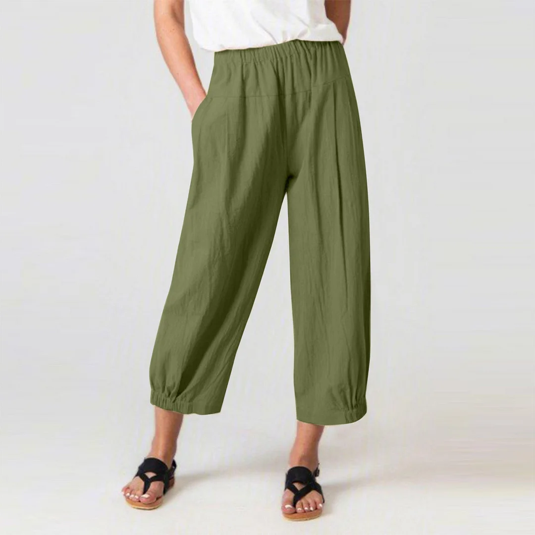 Women plus size clothing Women's High Waist Casual Loose Harem Pants-Nordswear