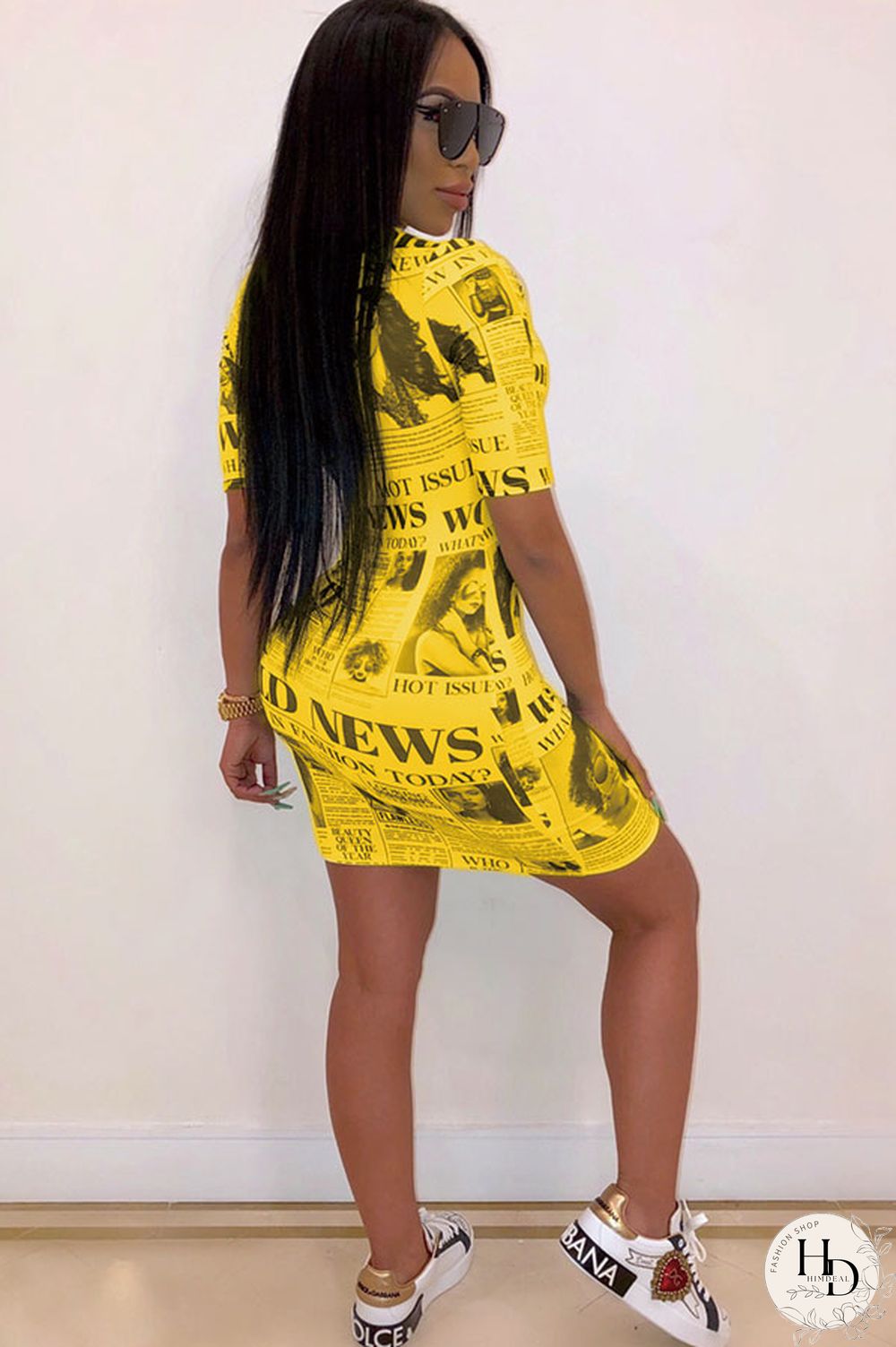 Green Polyester Sexy Cap Sleeve Short Sleeves O neck Step Skirt Mini Patchwork Print Club Dresses