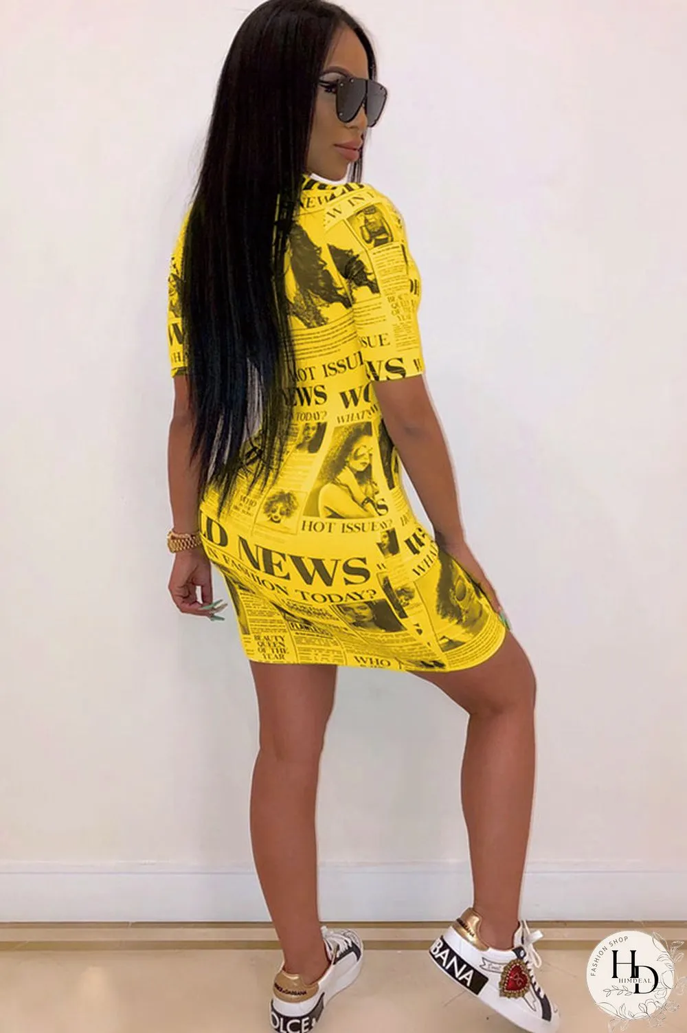 Green Polyester Sexy Cap Sleeve Short Sleeves O neck Step Skirt Mini Patchwork Print Club Dresses
