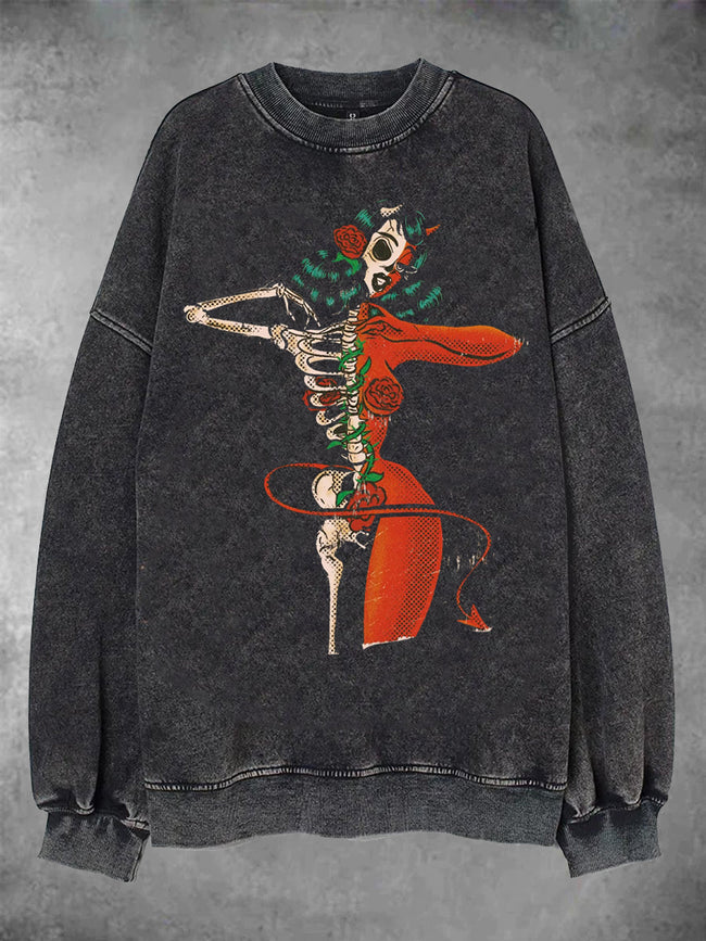 Spooky Halloween Skull Casual Sweatshirt