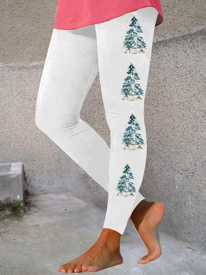 Women's Christmas Tree Print Leggings