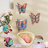 3D Wooden Diamond Art Butterfly Wall Decor Kit - DIY Sparkling Butterfly Craft for Home Decoration