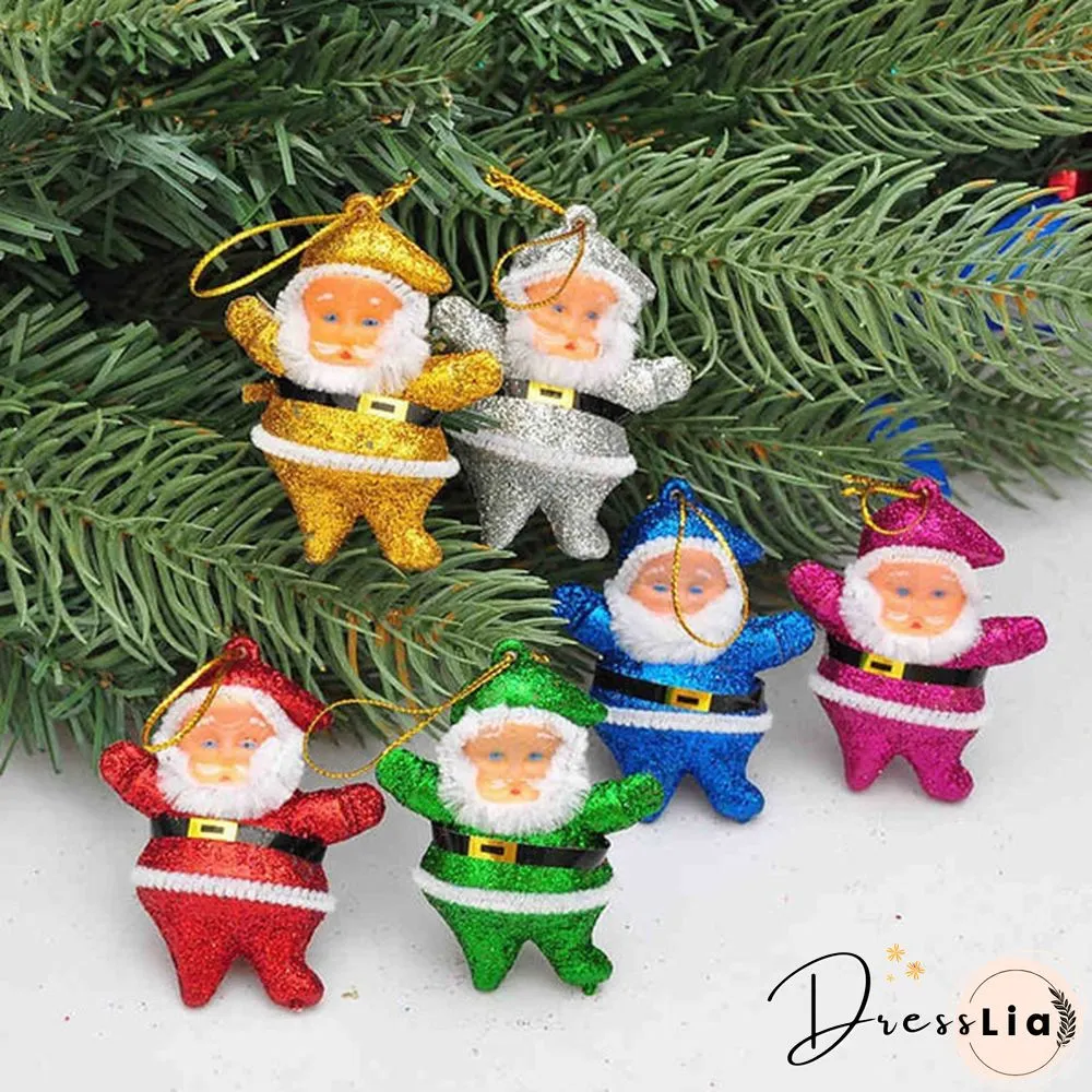 Pcs Mini Santa Claus Pendants Hanging Ornament Festival Xmas Decor Christmas Decorations