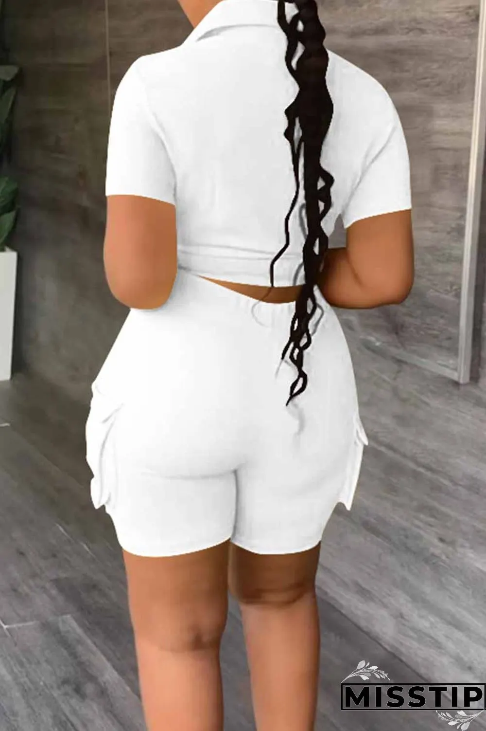 Red Casual Street Print Letter Turndown Collar Short Sleeve Two Pieces