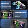Transparent Bluetooth Speaker RGB Light Wireless Bluetooth Speaker Dual Subwoofer Desktop Speaker TWS High Volume Mecha Cannon