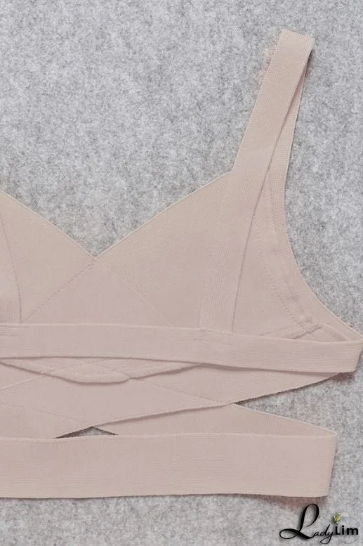 Ang Bandage Crop Top - Cream