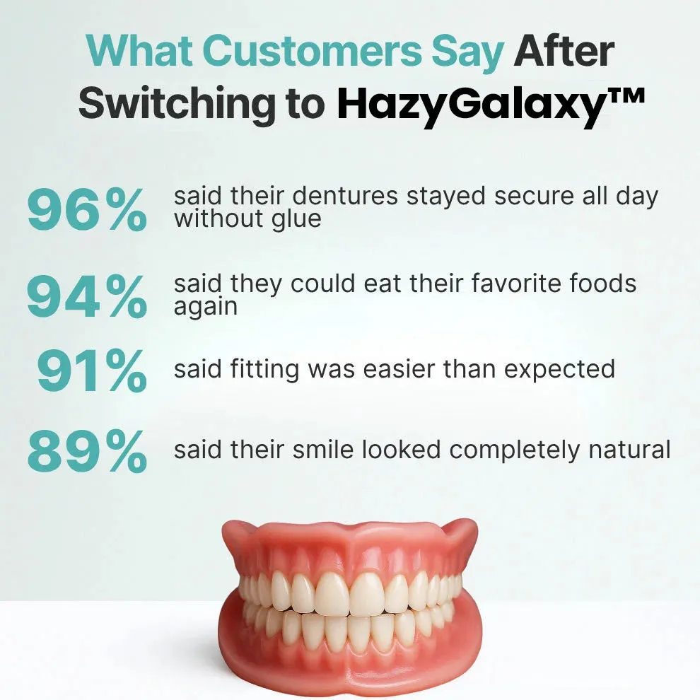 💥 ENDS TODAY 80% OFF🔥 HazyGalaxy&trade; Custom-Fit Dentures 🦷Smile with Confidence