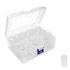 24Pcs Round Bottles with Insert Diamond Painting Containers Multi Purpose Portable Plastic Case Box with Stickers & Compartments Arts Crafts Storage Bottle for Hardware Rhinestone