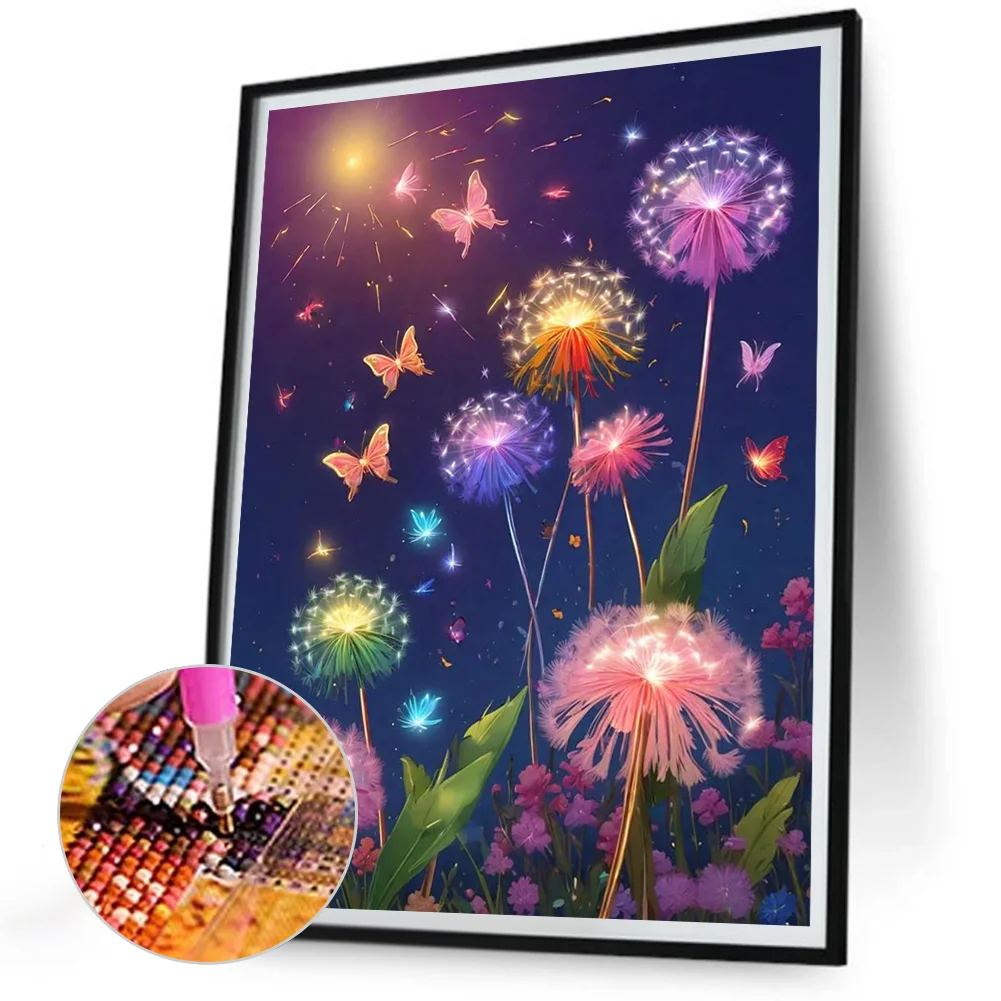 Full Round Diamond Painting 30*40cm - Colorful Dandelions