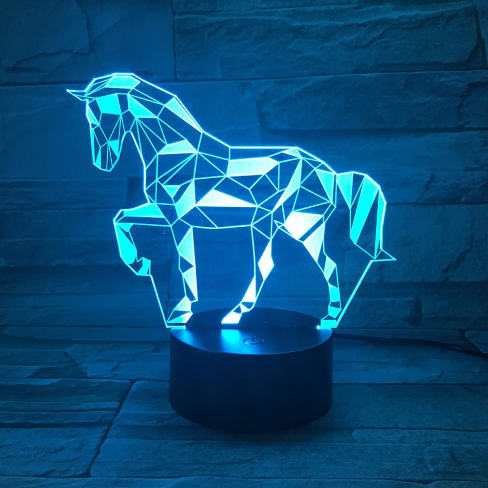 

3D Horse Night Lamp LED USB Bedside Table Light, 501 Original