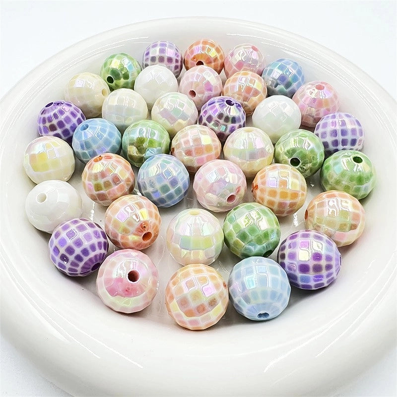 10 PCS/Package 16mm Arylic Geometric Beads