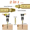 6pcs Damaged Screw Extractor Speed Out Drill Bits Tool Broken Bolt Remover