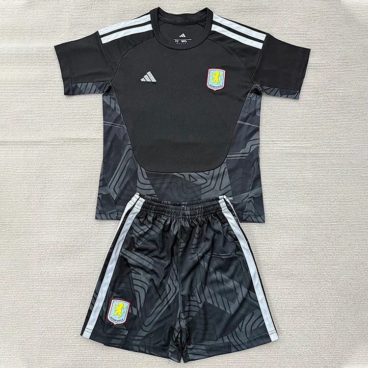 Kids Aston Villa 26/27 Black GK Jersey 1:1 Thai Quality