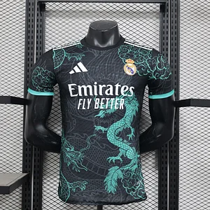 2025/2026 Player Version Real Madrid Special Edition Black and Green Football Shirt 1:1 Thai Quality