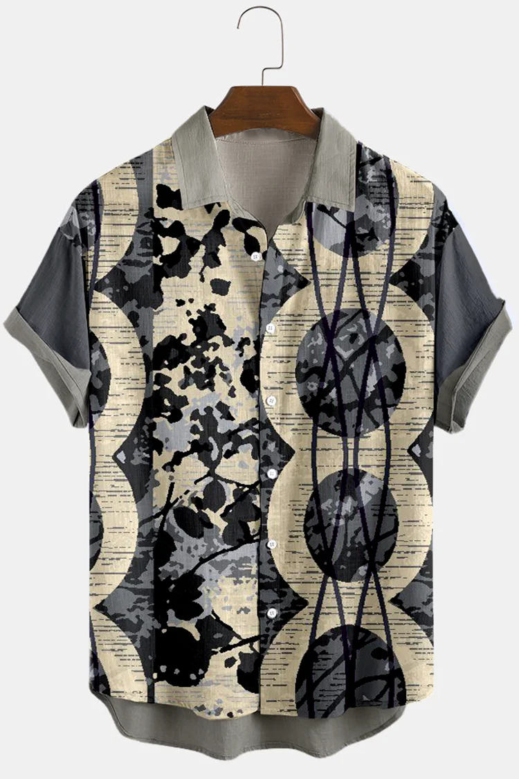 Classic Fashion Geometric Print Shirt