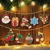 9pcs DIY Double-Sided Rhinestone Acrylic Diamond Painting Christmas Tree Pendant(Christmas animals)