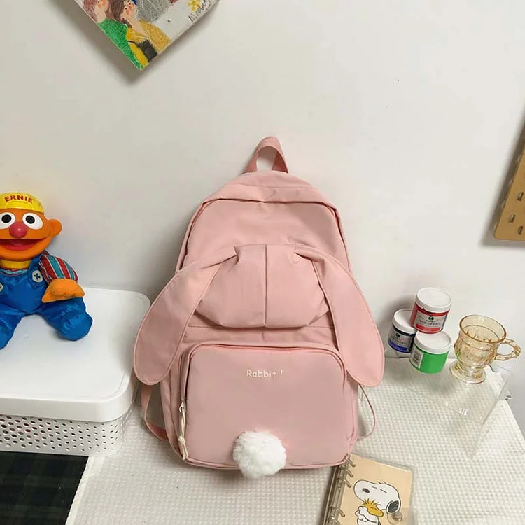 Sweet Cartoon Rabbit Ears Backpack - Modakawa Modakawa