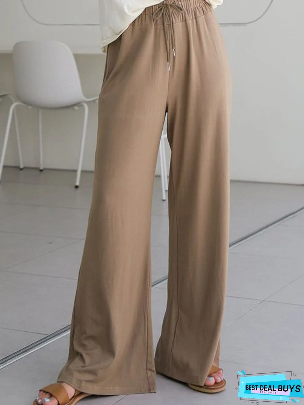 Loose Plain Casual Pants