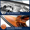 AUTOSAVER88 Headlight Assembly Compatible with 2002 2003 2004 Camry (Only Fits LE/XLE) Chrome Housing Amber Reflector Clear Lens