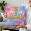 (25x25cm)DIY Chandelier Framed Handmade Pearl Painting Art Craft Kit Living Home Decor
