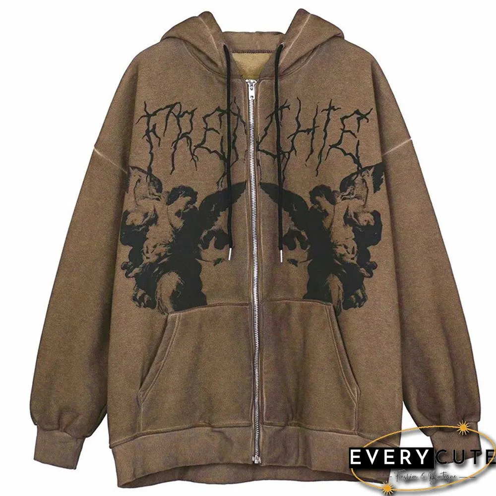 Autumn & Winter New Fashion Brand Camouflage Shark Head Couple Loose Hooded Coat Sweater