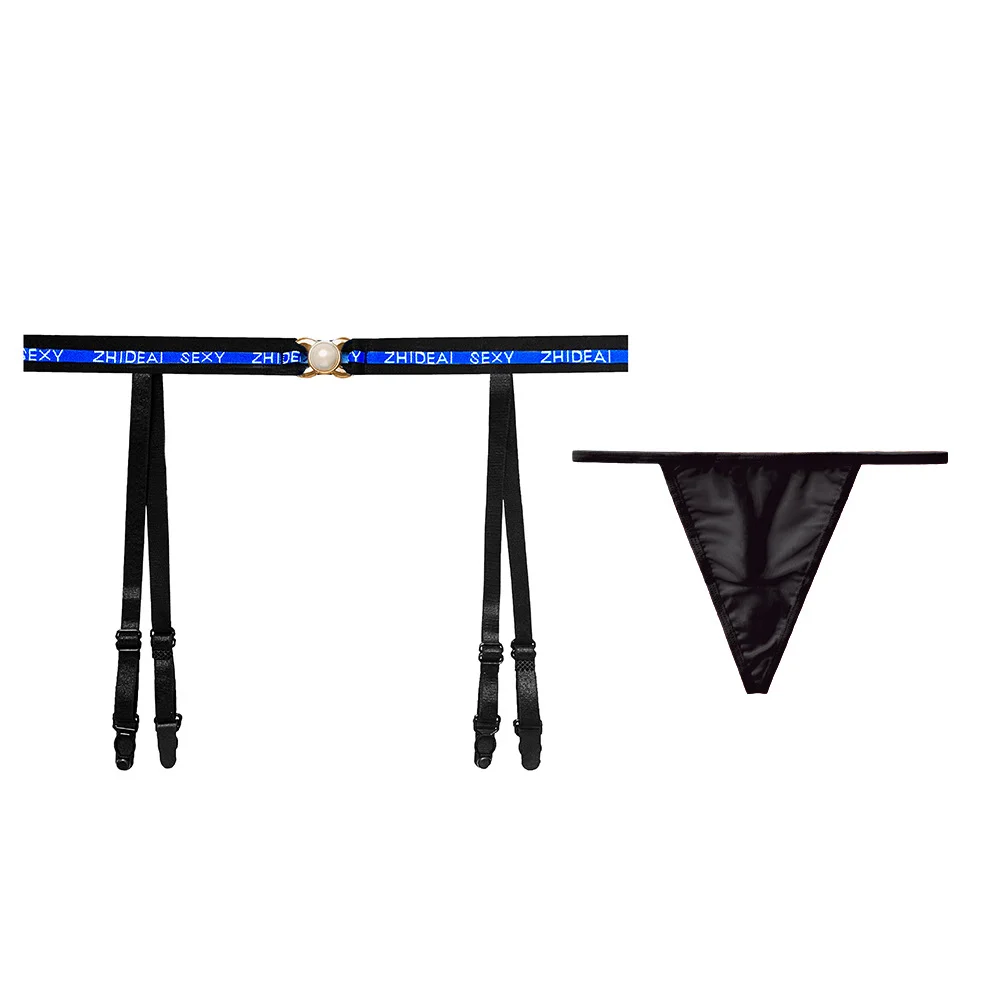 Nigikala Nigikala Garter Babes Diamond Black Silk Seduction Sexy Leg Garter Over Knee Stockings 2066