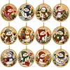12pcs/set DIY Rhinestone Diamond Special Shape Pearl Art Hanging Acrylic DIY Christmas Tree Ornament Kit