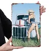 Fille sexy - Panneaux en &eacute;tain m&eacute;tallique(20*30cm/30*40cm)