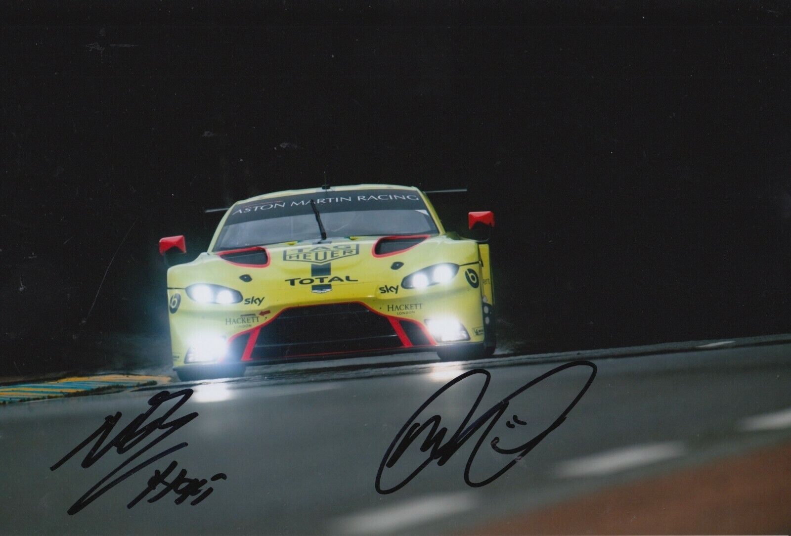 Thiim, Sorensen Hand Signed 12x8 Photo Poster painting - Le Mans Autograph Aston Martin 2.