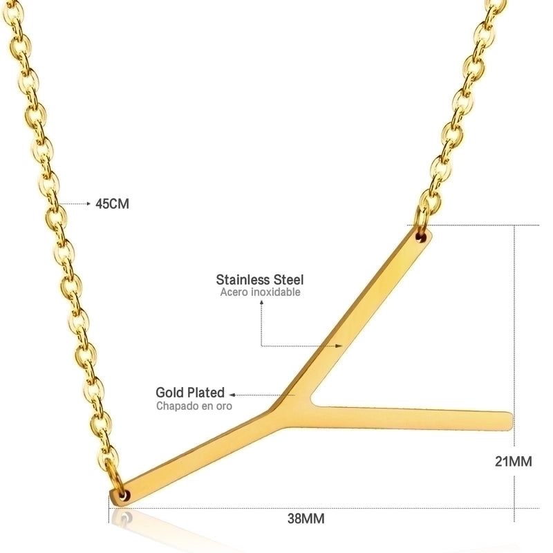 Stainless Steel Fashion Plating Letter Necklace
