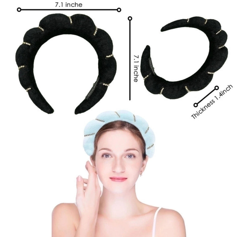Minimalist Women’s Color Block Towel Velvet Spa Headband