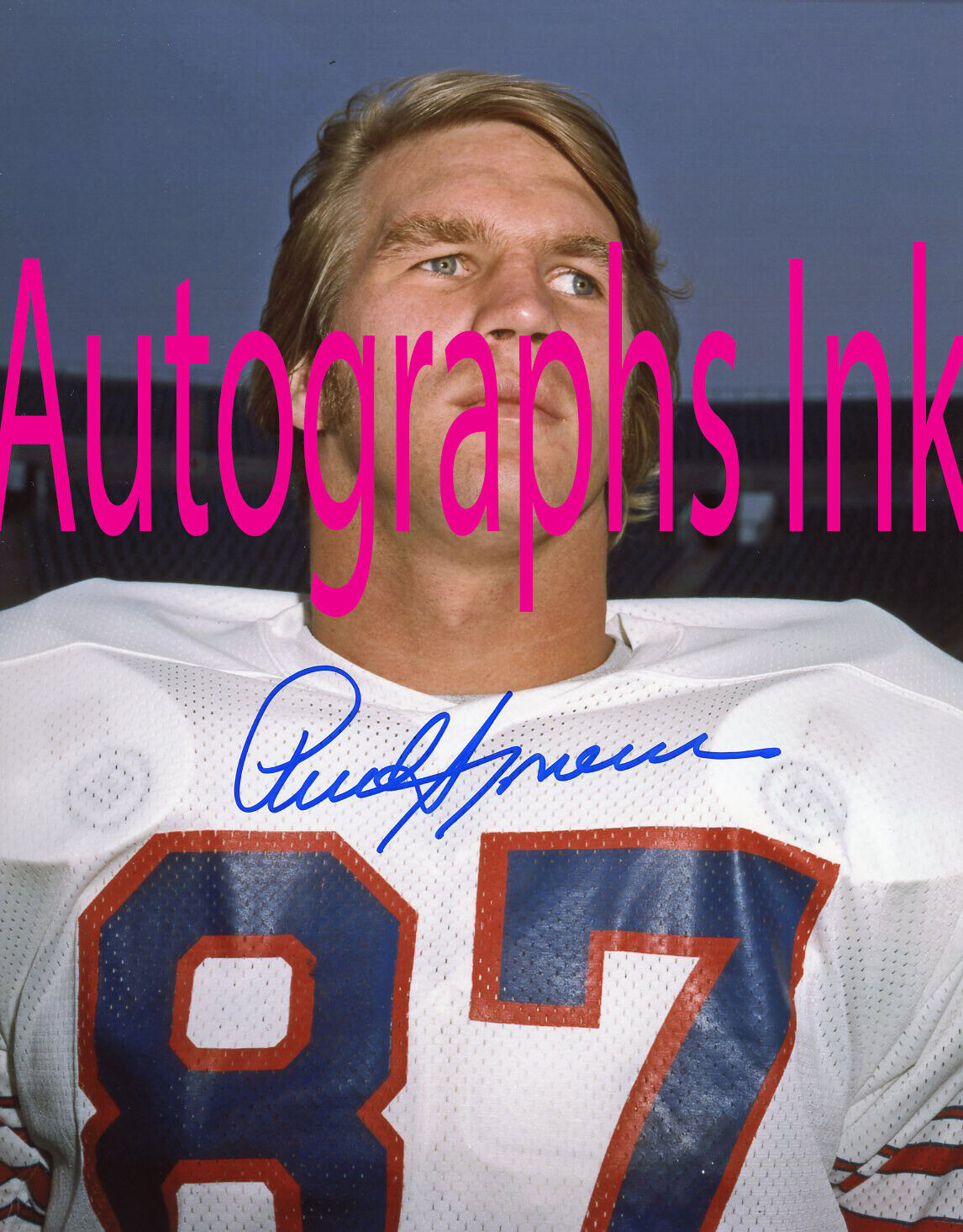 Paul Seymour Autographed color 8x10 Bills In Person Topps #1