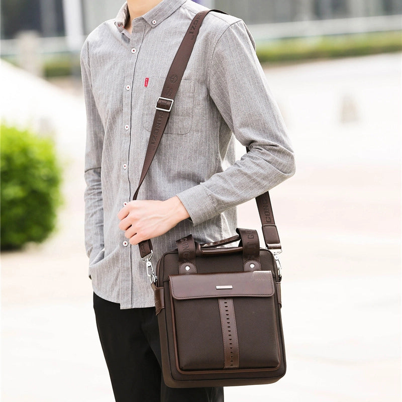 Business Men’s Briefcase Canvas Handbag Oxford Hand File Business Work Computer Bag Large Capacity Men’s Bag
