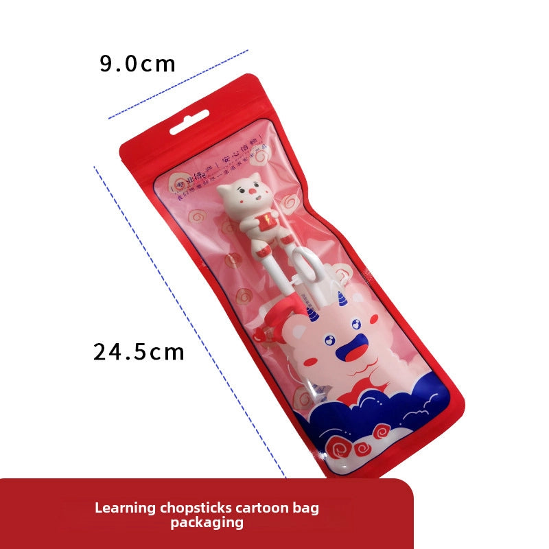Maternal And Infant Products Portable Feeding Children’s Tableware Set Cartoon Learning Chopsticks Training Chopsticks 304 Stainless Steel Spoon Fork