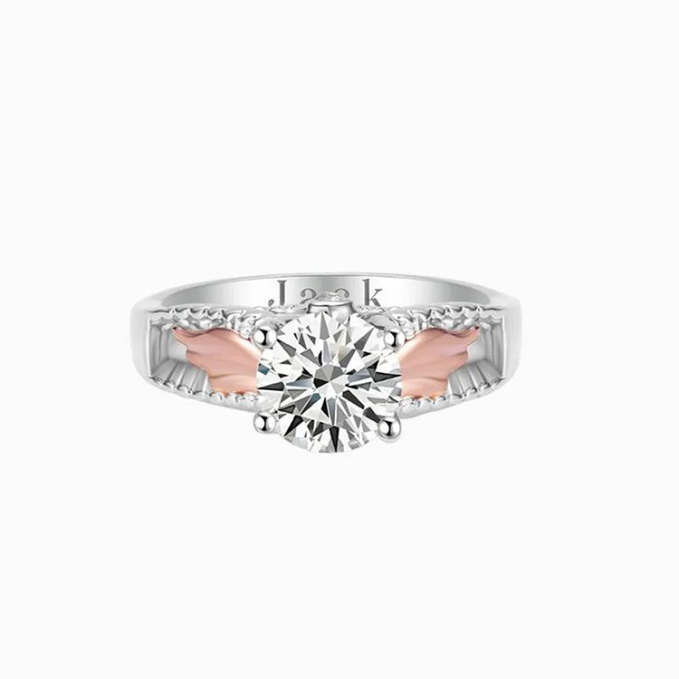 For Memorial - The Chain Will Link Again Diamond Wing Custom Name Ring