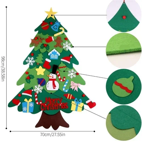 Musedesire DIY Felt Christmas Tree Set